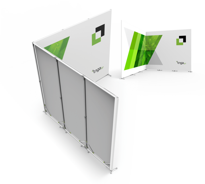 Custom Triga Go L-Booth | L-Shaped Fabric Displays | Selby’s