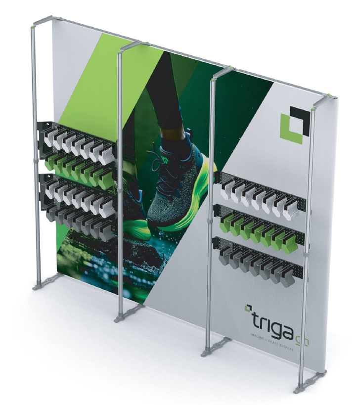 Custom Triga Go Retail Displays | Sleek Fabric Signage