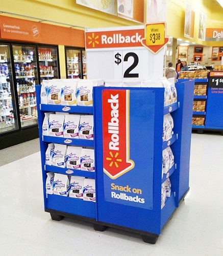 Pallet displays have the highest conversion rate out of all POP displays.