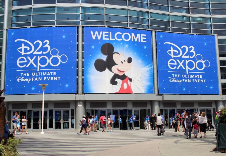 Entrance signage at D23 expo